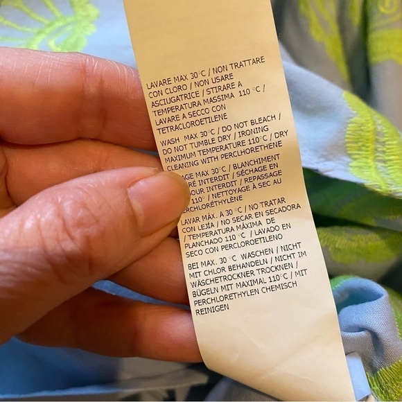 DIXIE Women Blue & Green Embroidered Paisley Button Maxi Dress Size Medium - Picture 12 of 14